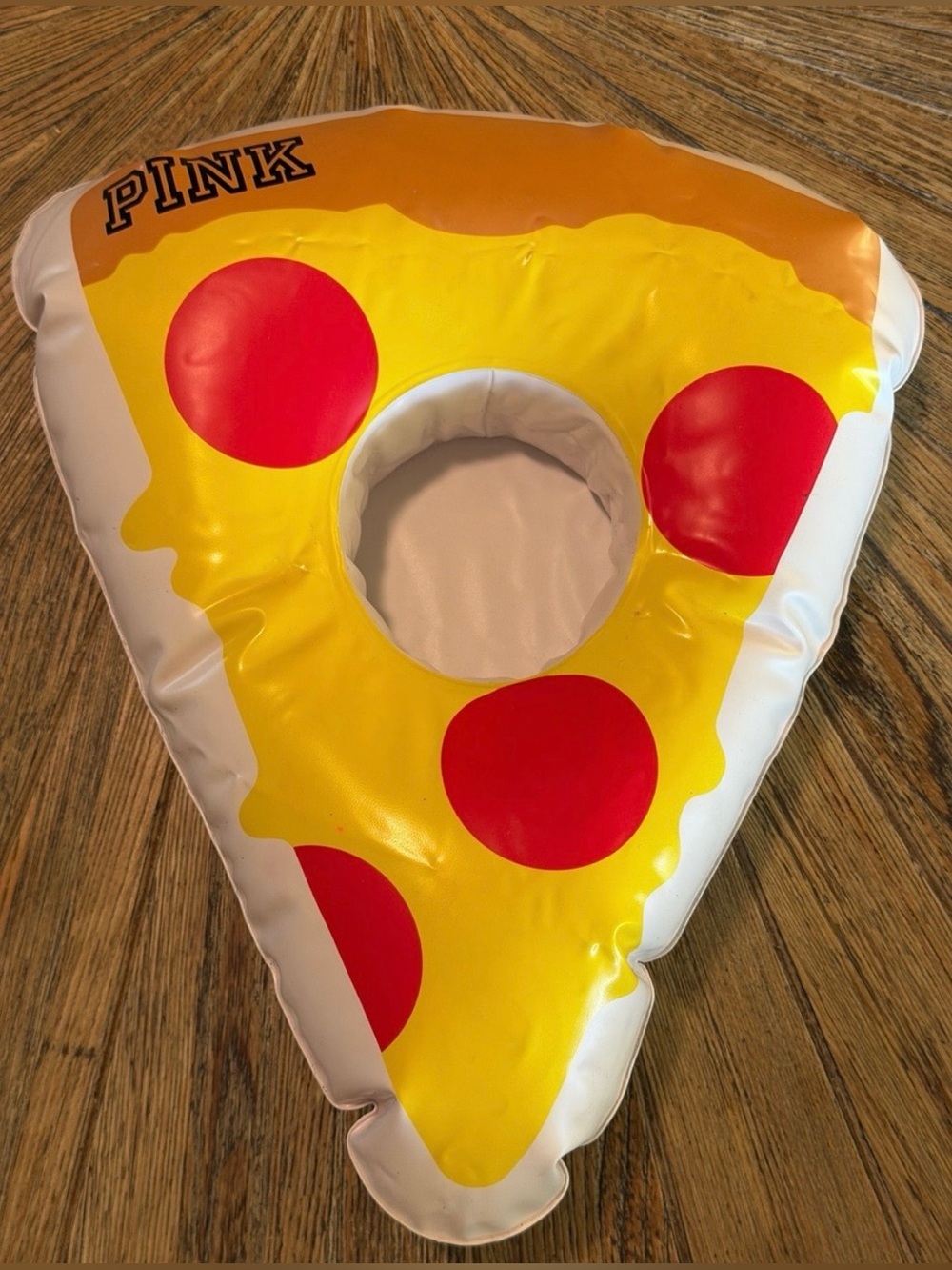 New Victorias Secret PINK Pepperoni Pizza Inflatable Beverage Drink Boats Floats - Picture 1 of 4